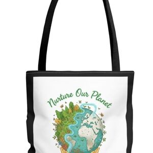 Nurture Our Planet Eco Tote - Black and White